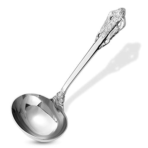 KEAWELL 1 oz. 18/10 Stainless Steel Gravy Ladle, Antique Small