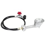 GasOne 50200+2109 Gas ONE High Pressure Cast-Iron Round Burner Head with Brass Fitting O