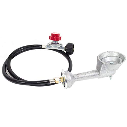 GasOne 50200+2109 Gas ONE High Pressure Cast-Iron Round Burner Head with Brass Fitting O