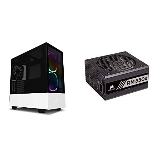 Nzxt H510 Elite Ca H510e W1 Premium Mid Tower Atx Case Pc Gaming Case White Black Corsair Rmx Series Rm850x 850 Watt 80 Gold Certified Fully Modular Power Supply Cp Na In Kuwait