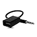 Feamos 3.5mm Male AUX Audio Plug Jack to USB 2.0 Female Converter Cable Cord for Car MP3