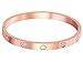 MVCOLEDY Valentine's Day Gift Jewelry Rose Gold Plated Bangle Bracelet Stone Stainless Steel Heart Crystal Bangle Bracelets for Women Jewelry Size 6.7