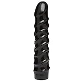 Doc Johnson Vac-U-Lock CodeBlack - Raging Hard-Ons - 8 Inch Dong (8 in. Long and 1.5 in. Wide) - F-Machine and Harness Compatible Dildo - Great For Pegging - Black