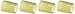 Aunt Martha's Ballpoint Paint Tube Protectors 4/Pkg, Yellow
