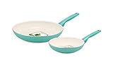 GreenPan Rio 8 Inch and 10 Inch Ceramic Non-Stick Fry Pan Set