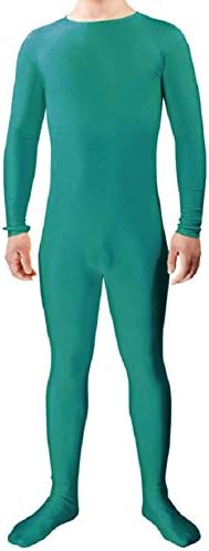 HABKRAB Zentai - Traje completo de licra y elastano para hombre, disfraz de unitardo para Halloween y Navidad (Color verde militar, talla: Adulto - XXL