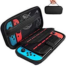 Yoozalo Nintendo Switch Case, 20 Game Cartridges Protective Hard Shell Travel Carrying Case Pouch for Nintendo Switch Console and Accessories, Black