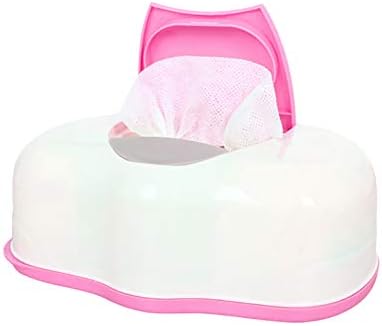 BoL56junH Plastic Press Pop-up Automatic Baby Wipes Wet Tissue Box Organizer -Pink