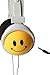 Original Authentic Happy CANZ Headphones by Roxant with Smiley Face Emoji, Foldable, Fully Adjustable Over-Ear Padded Comfort