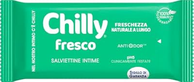 Salviettine Fresco, Salviette Igiene Intima, Azione Protettiva con Mentolo Naturale, Per Uso Quotidiano, Clinicamente Testato, pH 5, 1 Confezione da 12 Salviettine