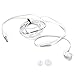 Mono Handsfree Headset Single in-ear Flat Cable Earphone Earbud White for iPhone 6 6S, Plus, 5S 5C SE - Samsung Galaxy S8 S8+ S7 S6, Edge, Edge+, S5, S4, Active, Galaxy Note 5 4 3 - LG G3 G4 G5 G6 V20