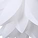 Lampwin Ceiling Pendant Lights DIY IQ Jigsaw Puzzle Lotus Flower Lamp Shade Kit Chandelier 53CM/21Inch Diameter (White)