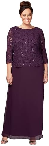 Alex Evenings womens Plus Size Long Tea-length Lace Mock Special Occasion  Dress, Deep Plum, 20 Plus price in Saudi Arabia | Amazon Saudi Arabia |  kanbkam