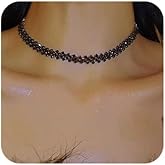 Octwine Bohemian Short Choker Simple Black Rhinestone Bar Party Prom Neckalce Layered Necklaces Adjustable Chain Neckalce for Women