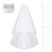 Bachelorette Party Supplies Bride to Be Decorations Kit-White Double Ribbon Edge Center Cascade Bridal Wedding Veil with Comb,Sash and Tiara Crown for Bridal Shower Favor,Hen Party Decor (White)