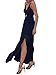 BerryGo Women's Sexy Halter V Neck Dress Floral Backless Split Beach Dress