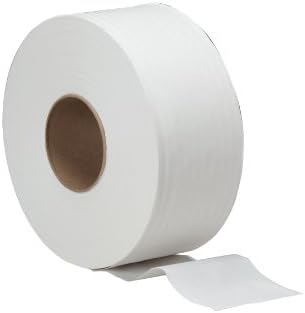 WAXIE 1912 Clean & Soft Junior Jumbo Bath Tissue Roll, White, 2-Ply, 1,000" Per Roll, 12,000" Per Case, 9' X 3.55" (Case of 12)