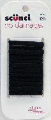 Amazon Scunci No Damage Elastics Soft Black 12 Count 6 Pack