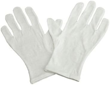 6 Pairs Soft White Lightweight Cotton Gloves Work Gloves film, Coins, CD/DVD, Handling Gloves One Size