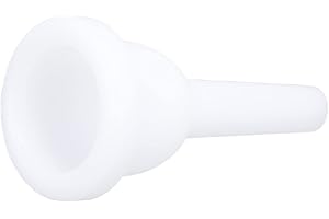 01 02 015 Plastic Tuba Mouthpiece, White, Compact, Polished, A, BRASS_AND_WOODWIND_INSTRUMENTS