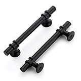 Home Expert 5 Pack 3-3/4 Inch Cabinet Handles Black