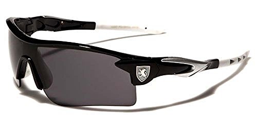KHAN New Mens 2013 Sleek Fashion Sports Baseball Riding Driving Sunglasses-Several Colors Available (BLACK-WHITE)