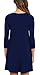 VIISHOW Womens Round Neck 3/4 Sleeves A-line Casual Tshirt Dress with Pocket
