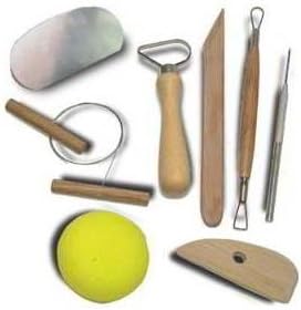 8pc Hobby Arts & Crafts Basic Pottery Clay Molding Tool Set