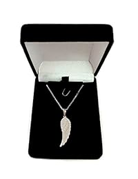 Plata de ley Collar con Colgante de Alas de ángel, 18"