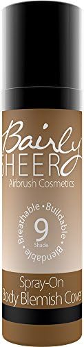 Bairly Sheer High Intensity Body Blemish & Tattoo Cover, Shade 9
