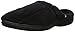 ISOTONER Men's Microterry Ergo Hoodback Slipper, Black, X-Large