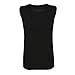 EFINNY Women Casual Boho Sleeveless Vest Shirt Back Cut Blouse Crop Top Tank (X-Large(US 8), #2 Black)