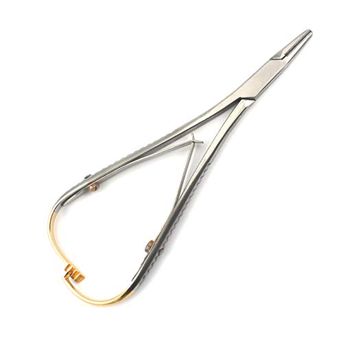 Mathieu Pliers 5" Needle Holder, Separator Placer, Lace Back Tightener with Tungsten Carbide Tips by Precise Canada