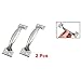 SODIAL(R) 2 x Silver Tone Stainless Steel Pull Handles Grips 6