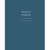 Narration Composition Notebook: Intermediate Half Blank Half Wide-Ruled Composition Notebook Teal