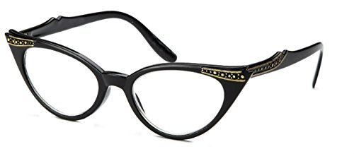 WebDeals - Cateye or High Pointed Eyeglasses or Sunglasses (Black, Clear) - Thumbnail 3