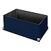 Pop n’ Store Decorative Storage Box with Lid, Collapsible and Stackable, Essential DVD Storage Box, Interior Size (14.624x7.5x5.75”) Navy, PNS05LSNY