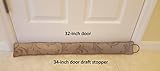 Door Draft Stopper 34 inches Heavy Duty Durable Door / Window Draft Blocker- Storage Bag