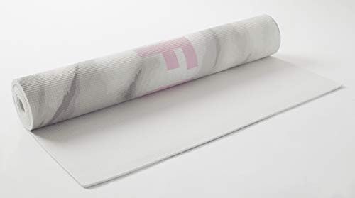 HOMEWARDS Premium Printed Yoga Mat for Exercise and Workout (6mm) - 173cm x 61cm with Carrying Bag(White)