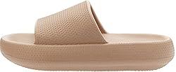 BRONAX Slides for Women Tan EVA Pillow Recovery