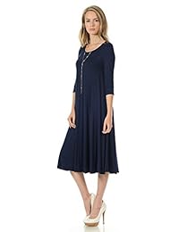 Pastel de Vivienne Trapeze Midi - Vestido para mujer, fabricado en Estados Unidos