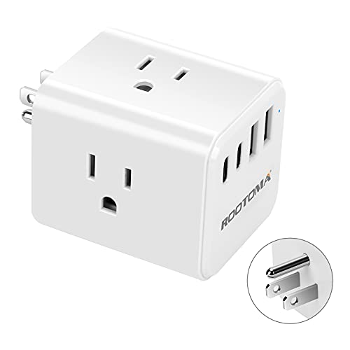 USB C Multi Plug Outlet, Electrical Outlet Extender with USB, ROOTOMA