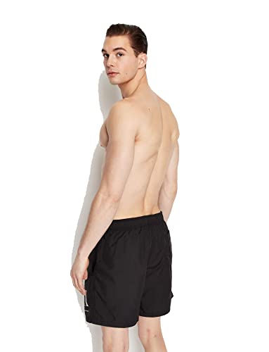 Armani Exchange Men's Icon Swim Trunk, Black, Small