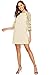 MakeMeChic Women's Casual Crewneck Half Sleeve Summer Chiffon Tunic Dress Brown XXL