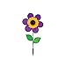 In the Breeze 2775 — 12-inch Purple Sunflower Wind Spinner with Leaves — Colorful Flower for Yard and Garden