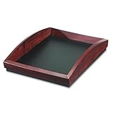 Rolodex Executive Woodline II Front Loading Single Letter Desk Tray, Wood, Mahogany