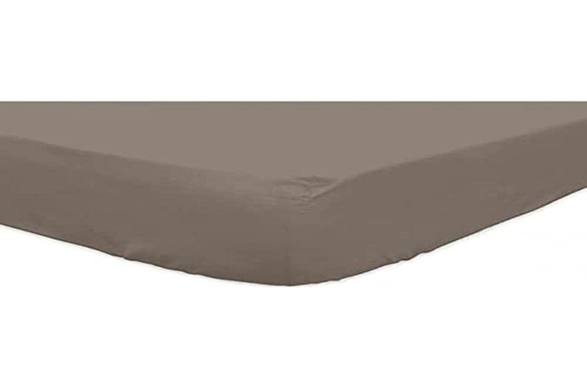 Soleil d'Ocre 611829 cotton fitted sheet 57 threads taupe/ecru 90 x 190 cm — image 1