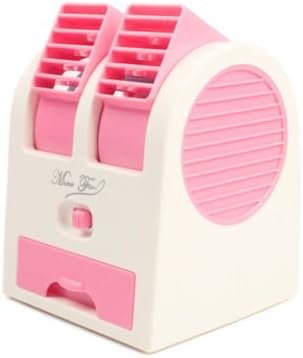 Abdus™ Durable Small USB Cooling Fan and Portable Desktop Dual Bladeless Air Conditioner