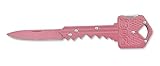 SOG Specialty Knives & Tools KEY-108 Key Knife with Straight Edge Folding 1.5-Inch Stainless Steel Drop Point Blade, Hard Cased Pink Finish