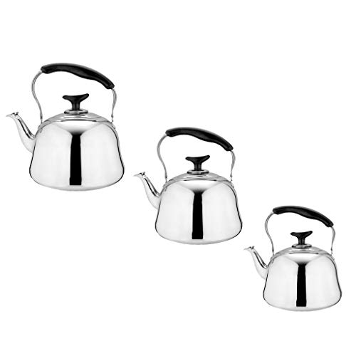 Fenteer Whistling TeaKettle Teapot Stainless Steel Tea Pot Kettle Stove Top Tea Maker Metal Teapots for Home Kitchen Restaurant, SIlver, 3 Sizes to Choose - 1L - Thumbnail 7